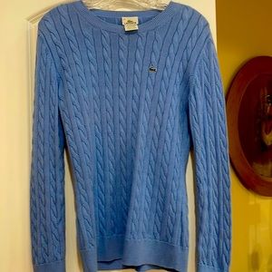 Blue Cable Lacoste sweater .